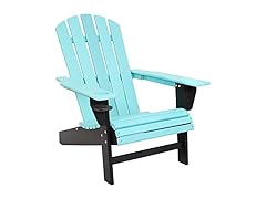 Sunnydaze All-Weather Turquoise/Black Adirondack Chair
