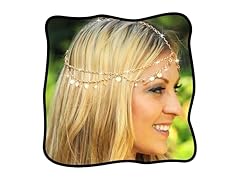 Urieo Gold Headpiece, Sequin Head Chain