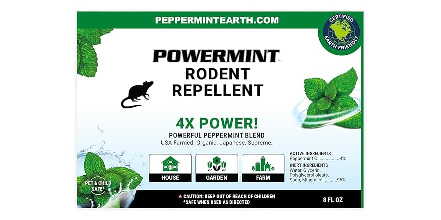 8 Oz Peppermint Oil Rodent Repellent Spray