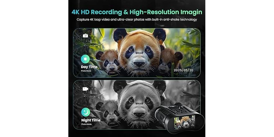 4K Night Vision Goggles | 3in HD Screen