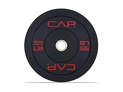 CAP Barbell Economy Olympic Bumper Plate, 55lbs Single