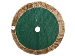 48" Quilted Tree Skirt w/ Plush Boarder
