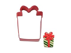 R&M Christmas Gift 3.5" Cookie Cutter, Red
