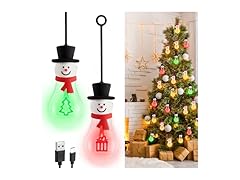 Snowman Christmas Light Bulbs, 2 Pack