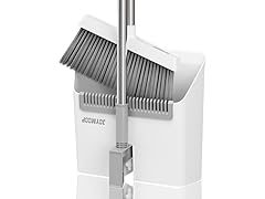 JOYMOOP White Broom and Dustpan Set