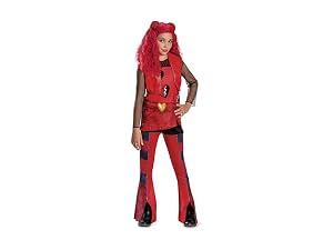 Descendants Red Costume for Kids, Official Disney The Rise of Red Costume Jumpsuit, Wig not Included, Child Size (4-6x)