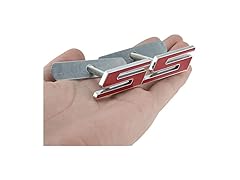  Front Grille SS Emblem Silver Red 1Pc