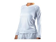 Kanu Surf Women's White L/S Swim Tee (XL)
