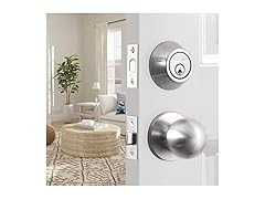 NeuType Satin Nickel Front Door Lock Set