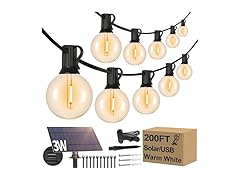 Lakumu 200FT G40 Solar String Lights