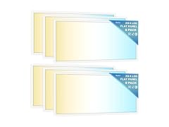 Sunco 6 Pack 2x4 LED Flat Panel Lights