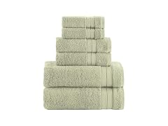 Elegant Comfort Luxury 6-Piece Towel Set, Jade Green