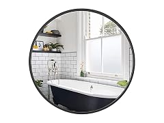 Black Round Bathroom Mirror Circle Wall