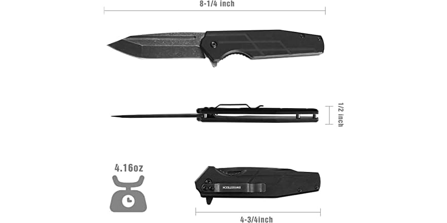 Swiss+Tech Pocket Folding Knife Tanto