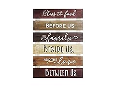 Rustic Bless The Food Wall Sign