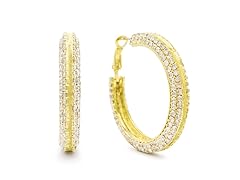 Handcrafted Swarovski Elements Hoop Earrings- Pick Color