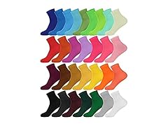 30 Pairs Women's Cotton Crew Socks