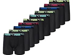 PUMA Men's 10 Pack Sport Mesh Boxer Briefs