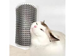 (2 Pack) Cat Corner Self Groomer Brush, Scratcher Post