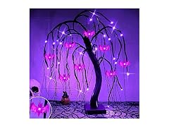 TURNMEON 24 Inch 32 LED Halloween Willow Tree
