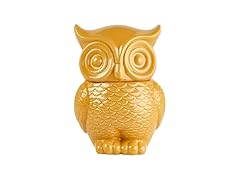 Elements 6.22x5.67x8.7 Inch Tan Ceramic Owl Cookie Jar
