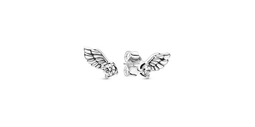 PANDORA Sparkling Angel Wing Earrings