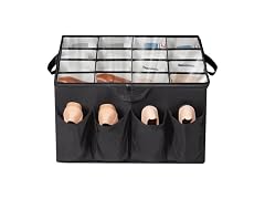 Fabric Shoe Organizer for Closet,Black, 1 Pack