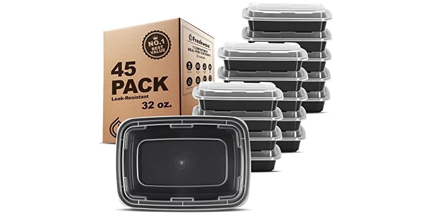 Freshware Meal Prep Containers [45 Pack]