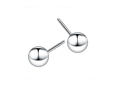 Sterling Silver Ball Stud Earrings