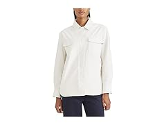 Dockers Women Relaxed Long Sleeve Shirt Jacket