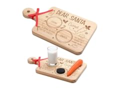 Santa Cookie Plate Wooden Tray- Dear Santa