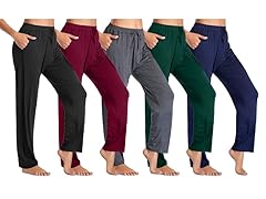5Pk Womens Loose Fit Lounge Pants