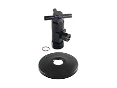 Kingston Brass Ceramic Hardisc Cartridge Angle Stop, Black