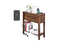 LUSUOWLZ Chairside Table with Charger