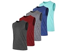 5Pk Mens Moisture Wicking Muscle Tee
