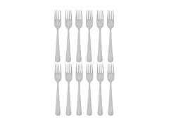 Set of 6 Stainless Steel Dessert Forks