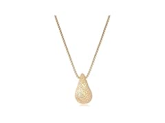 J JEAN QCEE Gold Pear Pendant Necklace