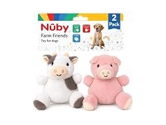 Nuby Plush Dog Toy 2-Pack – Plush Dog Toys Farm Animals