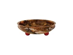 Creative Co-Op Round Marbled Resin Decorative Bowl