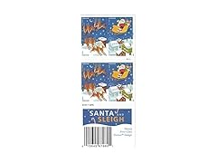 USPS Santa and Sleigh Postage Stamps
