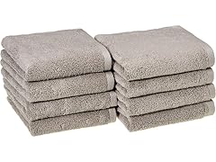 Amazon Basics Quick-Dry Hand Towels, 8PK