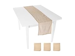 Tan Gauze Table Runners, 3 Piece