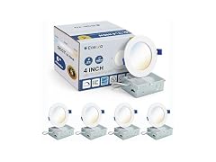 4" Recessed Lights 4 Pack 2700K-5000K