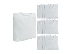 Fun Express DIY Poly Nonwoven White Tote Bags