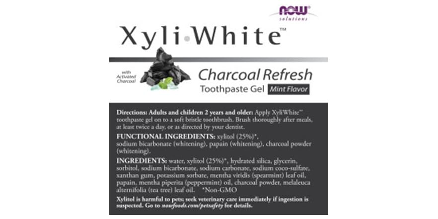 Xyliwhite Toothpaste Gel, Charcoal Refresh - 8 Pack