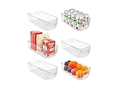 Stackable Plastic Organizer Bins 6-Pk