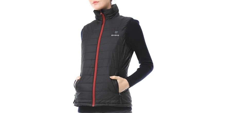 ORORO Women's Lightweight Heated Vest with Battery Pack