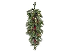 National Tree Company 36 in. Pre-Lit Glistening Pine Teardrop