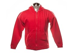 Full Zip-Up Hoodie - Red