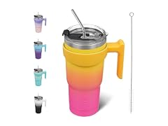 BJPKPK 20 oz Tumbler with Handle & Straw